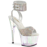 7 Inch Heel ADORE-791HTRS Silver TPU